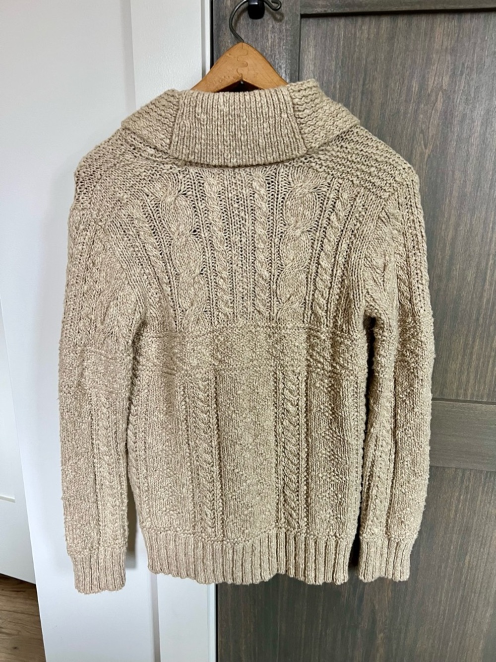 New! Denim & Supply Ralph Lauren Cream Cable-Knit Cardigan - Picture 4 of 4